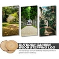 thumbnail image 5 of WASHWEPE Garden Decor Beige Wood Stepping Stone 1Pack For Outdoor Garden And Balcony, 5 of 8