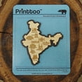 thumbnail image 2 of Printtoo India Map Fridge Magnet Engraved Wooden Souvenir Gift Collectibles, 2 of 4