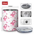 thumbnail image 4 of 12oz Coffee Tumblers Pink Breast Cancer Stainless Steel Vacuum Insulated Travel Tumbler Coffee Cups Mug with Lid and Straw with Cleaning Brush for Cold & Hot Drinks, 4 of 5