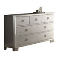 thumbnail image 4 of Acme Furniture Voeville II Platinum 7 Drawer Dresser, Optional Mirror, 58" x 16" x 35", 4 of 5
