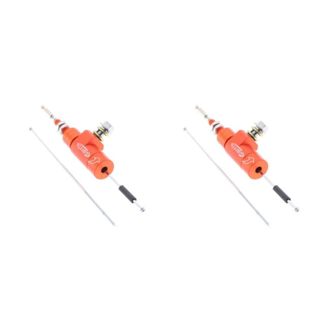 Scienceny Bomba de freno de cilindro de embrague hidráulico M10x1.25mm para motocicleta naranja Naranja 2piezas