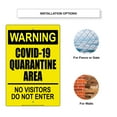 thumbnail image 3 of Warning Contagious Disease Quarantine Area No Visitors Do Not Entry Novelty Display Office Alert Outdoor Health and Safety Unique Aluminum Metal Sign 12"X18", 3 of 5