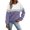 czb# Purple317, variant on CUZIBR Womens Sweatshirt Color Block Crew Neck Graphic Loose Fit Pullover Tops Casual Long Sleeve Workout Shirts Loose Blouse Fall Winter Clothes,Blue