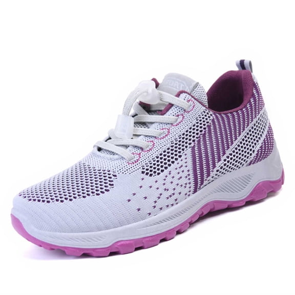 Xiaoxatg Women's Breathable On Sneakers for Casual Comfortable Walking Lightweight Flat Sole Ideal for Outdoor Activities and Daily Wear 7 Pink