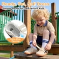 thumbnail image 4 of Toddler Barefoot Shoes, Wide Toe Box Zero Drop Sneakers for Boys Kids, Hook-and-Loop Non-Slip Walking Shoes BeigeWhite T8, 4 of 7