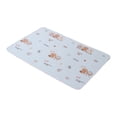 thumbnail image 2 of Waterproof Breathable Mattress Pad Incontinence Pad with Non-Slip Back, Natural Fiber, Light Blue, 90 x 70 cm, Reusable 4-Layer, 2 of 6