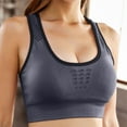 thumbnail image 2 of Lovskoo 2024 Women's Sleepwear & Underwear Hollow Wireless Sports Bra Breathable Shockproof Racer Back Yoga Fitness Tank Top Dark Gray-M, 2 of 9
