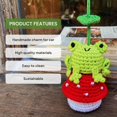 thumbnail image 4 of QJUHUNG Cute Frog Mushroom Crochet Rearview Mirror Accessories  Handmade Car Mirror Hanging Accessories  Rearview Mirror Accessories Car Ornament For Women, 4 of 5