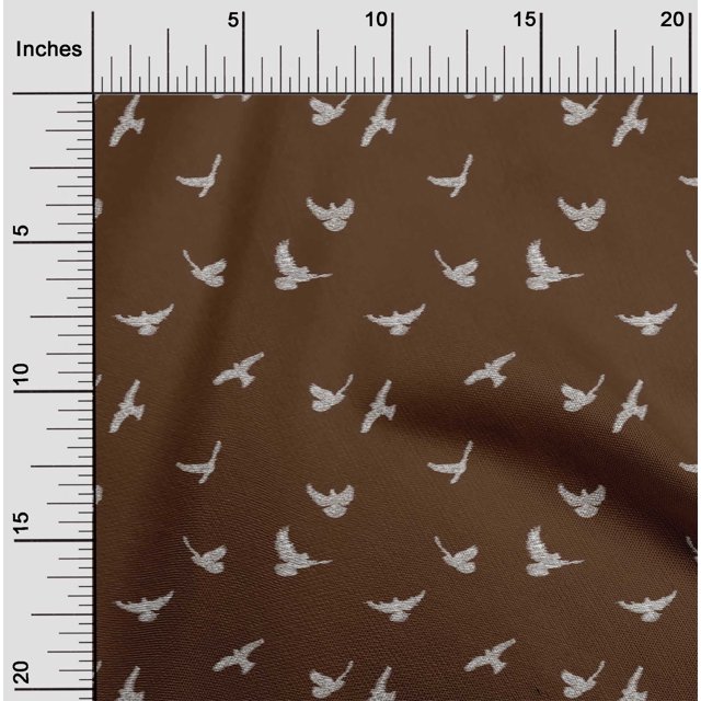 oneOone Polyester Lycra Fabric Bird Ikat Print Fabric By The Yard 56 Inch Wide