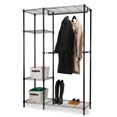 thumbnail image 1 of Garment Rack heavy duty shelving Wire Shelving (Black) closet shelving garment racks, 1 of 4