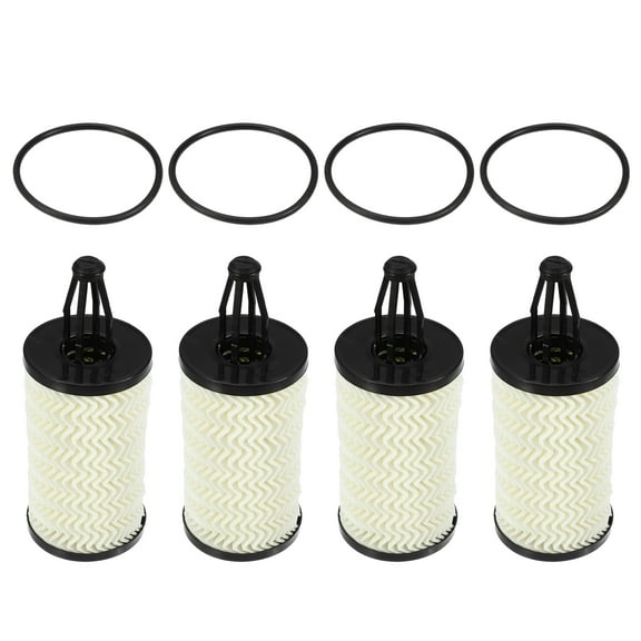 Unique Bargains 4 Pcs Engine Oil Filter No.2761800009 with O Ring Oil Filter for Mercedes-Benz C 300 2013 2014 Plastic