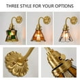 thumbnail image 7 of Kiven Plug-in Wall Lamp,Vintage Style Glass Shade Accent Antique Bedside Reading Light, 7 of 7