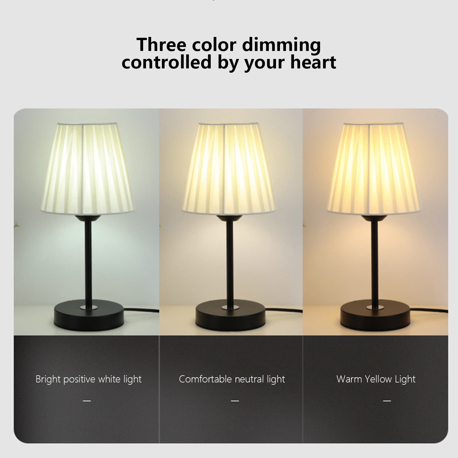 AZXY Table Lamp,Bedside Lamps,Corded Electric Bedside Table Lamp,Modern Table Lights for Desk Bedroom Living Room