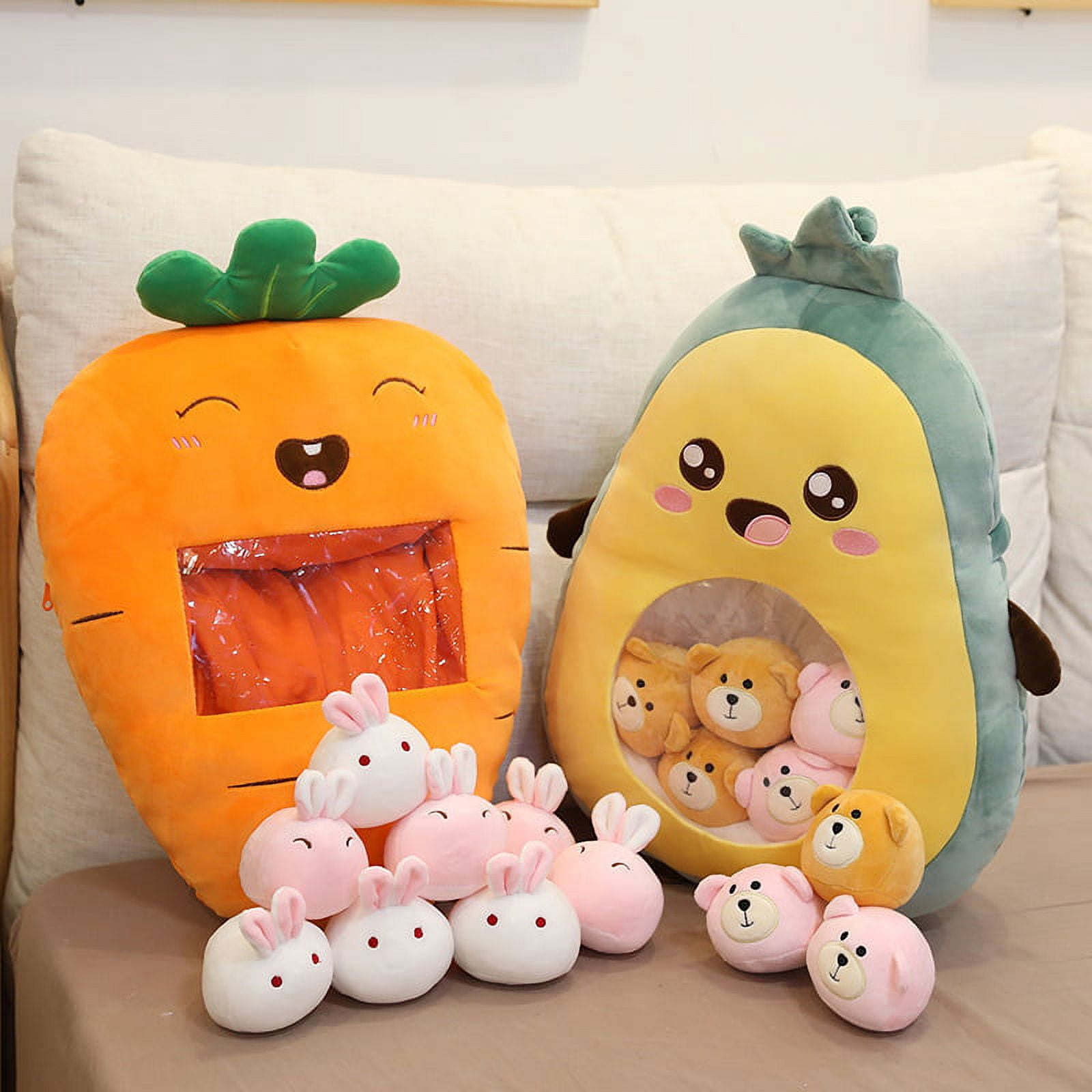 Oreiller Avocat En Peluche 20 Cm - Coussin Mignon Kawaii - Décoration Chambre Ou Cadeau Enfant