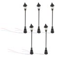 thumbnail image 1 of Miangastore Lampe de Rue Miniature Modèle pour Décoration Acier Inoxydable Noir Matériau ABS 5 Pcs, 1 of 8