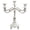 White, variant on FENGGHAO Gold and Silver Three-Candle Candelabra, Ornate Metal Candle Holder for Wedding and Table Centerpieces, Vintage European Decor