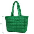 thumbnail image 2 of JunYeShi Clearance Under $2.00 Tote Bag for Women, Quilted Tote Bag with Zipper, Puffer Work Bag Shoulder Bag Lightweight Padding Handbag, 2 of 3