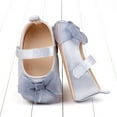 thumbnail image 3 of Biezeib Baby Girls Mary Jane Flats Cute Tulle Bow Princess Dress Shoes Non-Slip Crib Shoes for Infants, 3 of 6