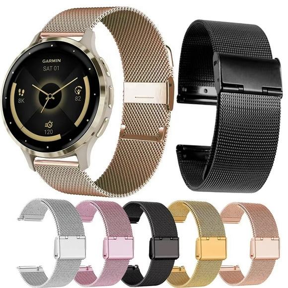 For Garmin Venu 2 3/3S 2/2S Milanese Loop Strap For Garmin Vivoactive 3 4 5 Forerunner 745 965 158 645 255 265 245 SQ SQ2 Music