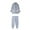 Gray, variant on Kids Toddler Rain Suit for Boys Girls Hoodie Waterproof Rain Jacket + Rain Pant Play Water Set 3-9 Years