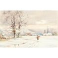 thumbnail image 2 of Joseph Rubens Powell 18x13 Gold Ornate Wood Frame and Double Matted Museum Art Print Titled - Winter, 2 of 4