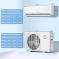 thumbnail image 6 of EastVita 20000 BTU Dual Zone WIFI Mini Split AC Heating System 12K-12K Ductless Split Air Conditioner 20 SEER2 208-230V with Pre-Charged Condenser Heat Pump Not Include Copper Tube Line Set, 6 of 6