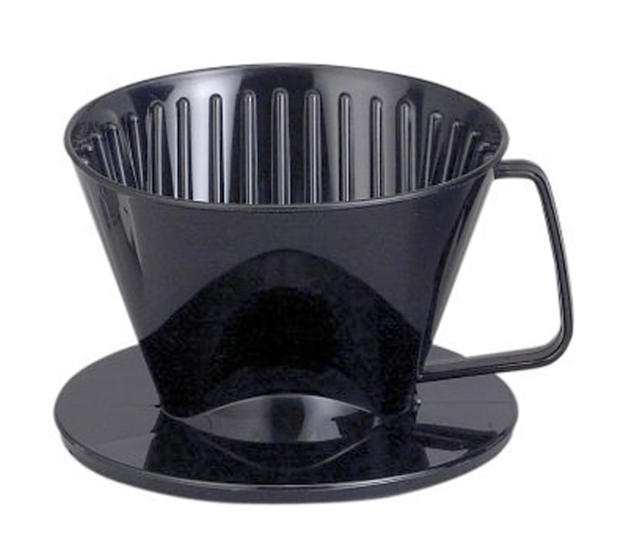 HIC Coffee Filter Cone, Black, Number 2Size Filter, Brews 2 to 6Cups