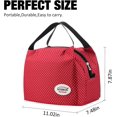 thumbnail image 3 of Bolsa de almuerzo aislante, bolsa de almuerzo portátil, lunares rojos, 6.5l Feliz Sencillez, 3 of 5