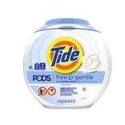 Tide PODS Laundry Detergent Soap Pacs, Free and Gentle, Hypoallergenic, Unscented, 57 Count