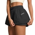 thumbnail image 2 of Womens Yoga Shorts Anti Chafing Lightweight Gym Shorts High Waist Lifting Stretchy Slim Fit for Workout Wear Black L, 2 of 7