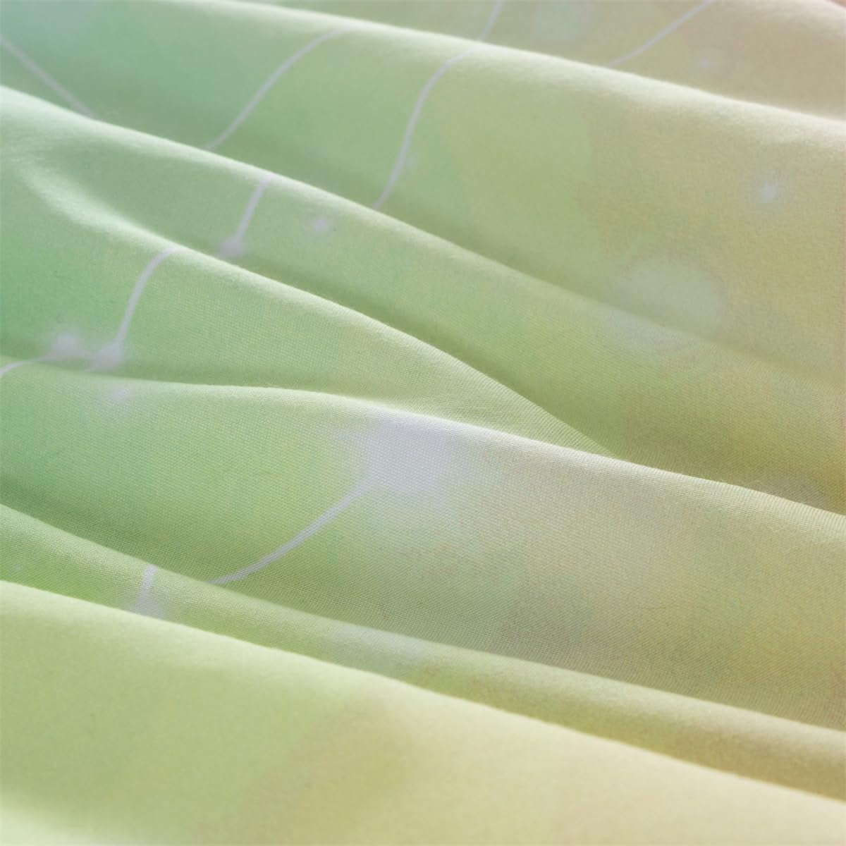 NTBED Tie Dye Constellation Rainbow Ombre Comforter Set Twin Size Gradient Galaxy Bedding Set for Kids Girls Boys Pink Green 3Pcs