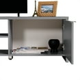 thumbnail image 3 of Madesa TV Stand Large Media Console with Cable Management for 65, 75 Inch Media Storage Gaming Living Room Entertainment Center Modern Wooden Television Cabinet - Grey, 3 of 7