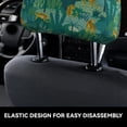 thumbnail image 4 of Kdxio Jungle Leopard Pattern Print 2 Piece Car Head Rest Covers Set Auto Front/Rear Seats Headrest Cover Universal Fit Most Cars,Sedan, SUV, 4 of 9