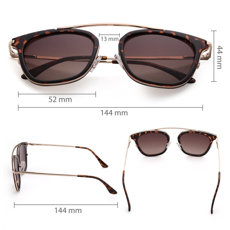 LotFancy Vintage Square Sunglasses with Case for Women, UV  display picture 2