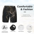 thumbnail image 5 of Lsque Mens Swim Trunks Medieval Knight And Dragon Pattern - Bathing Suit Compression Liner - Beach Swim Shorts Swimwear - (S-3XL) - Stretch Quick Dry -Medium, 5 of 9