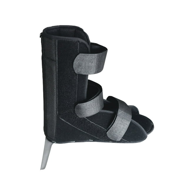 Bota estabilizadora transpirable antirrotación para tobillo y tobillo, para rehabilitación de esguinces y fracturas de tobillo (Talla L, Negra)