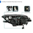 thumbnail image 4 of Spec-D Tuning Dual Angel Eyes + LED Projector Headlights Black Compatible with 2000-2003 Honda S2000 AP1 HID Type Left + Right Pair Headlamps Assembly, 4 of 5