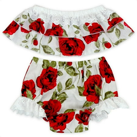 

Toddler Infant Baby Girls Floral Tops+Bottoms Briefs 2pcs Outfits Clothes Set