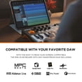 thumbnail image 4 of HXW - driver de teclado portátil Bluetooth MIDI, con 25 teclas, 9 almohadillas para orejas retroilum, 4 of 6