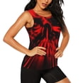 thumbnail image 2 of Balery The Red Head Skull Camiseta sin mangas estampada ligera para mujer, tops de entrenamiento sin mangas, camisetas de yoga transpirables de secado rápido.-Large, 2 of 7