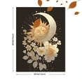 thumbnail image 3 of Celestial Sun Moon Floral Canvas Art, Boho Spiritual Wall Decor for Living Room Bedroom Meditation Yoga Zodiac, 3 of 8