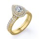 thumbnail image 4 of JeenMata Conjunto Nupcial con Halo Doble en Forma de Pera de 1,75 Quilates, Estilo Decorativo Eduardiano Bañado en Oro Amarillo de 18 K sobre Plata, 4 of 6