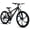 BLACK, variant on Ecarpat 26 Inch Mountain Bike Full Suspension, 21 Speeds Dual Disc Brake, 6 Spokes Men Women Mountain Bike, Durable Carbon Steel Bicycle, Adult Trail Beach Snow Commuter City Bikes