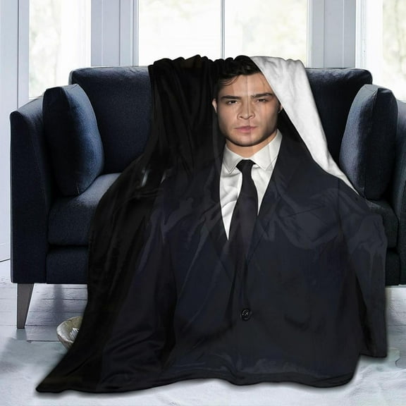 Chuck Bass Fleece Blanket for Couch - Throw Blanket Lightweight Ed Westwick Merch Super Soft Cozy Luxury Bed Blanket Microfiber and Throws for Sofa