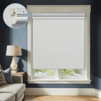 Keego No Tools No Drill Cordless Roller Blinds 100% Blackout Thermal Insulated Reduce Noise Privacy Shades Roller Shades Blinds for Windows (White, 59"W x 72"H)