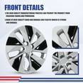 thumbnail image 5 of 1 Piece 16" Hubcaps Wheel Rims Cover Fit for 2019-2025 Nissan Altima Compatible with Steel Wheels Snap on Installation(16-inch,Silver Lacquer & Black Lacquer), 5 of 8