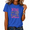 2-Blue, variant on COZYMY Women's All I Need Is Jesus And The Beach Graphic Tee Summer Vacation Short Sleeve T Shirt Inspirational Christian Holiday Outfit Trendy Tropical Palm Tree Top