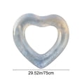 thumbnail image 3 of 29.5" Inflatable Heart Pool Float, Swim Heart Shaped Pool Ring Float Loungers Tube for Summer Swimming Pool Beach Bachelorette Party, Durable & Easy to Inflate (White), 3 of 6