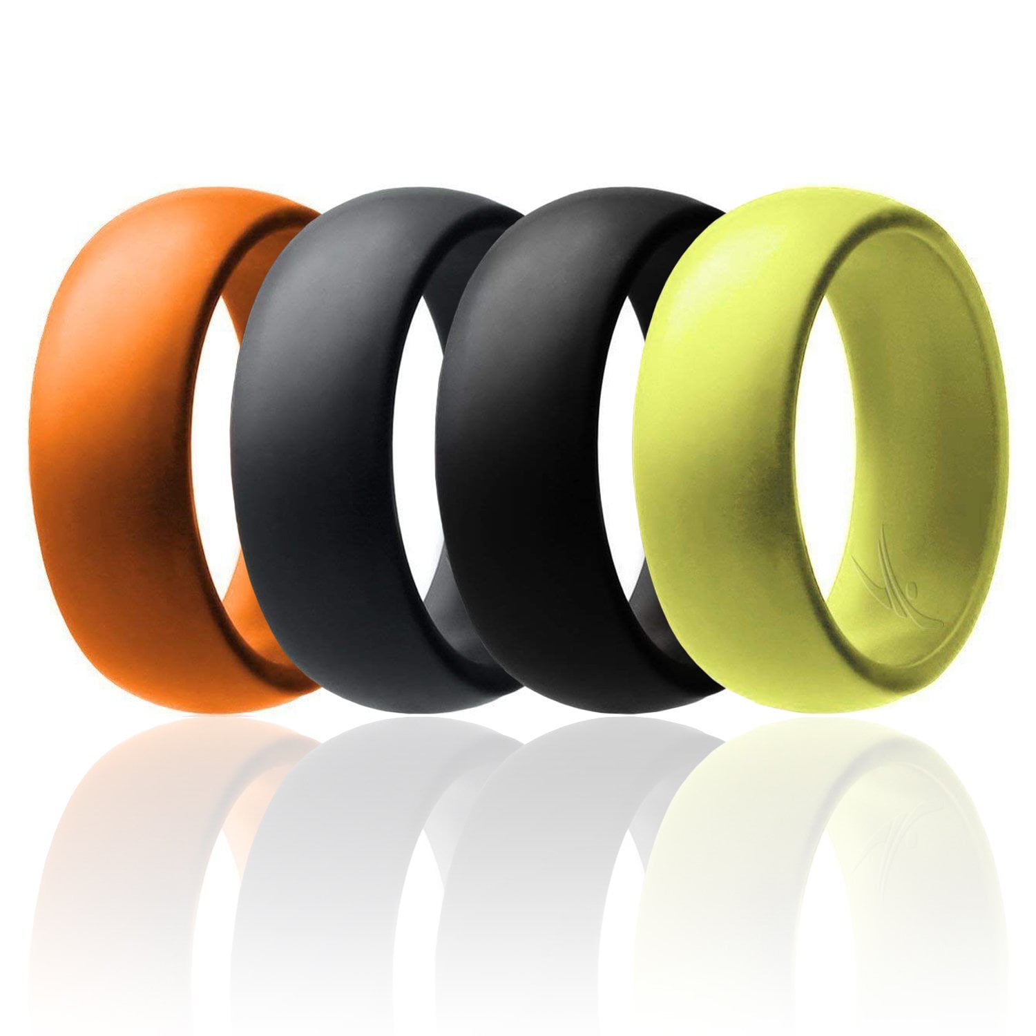 ROQ ROQ Silicone Rings for Men 4 Pack of Silicone Rubber Bands Dome