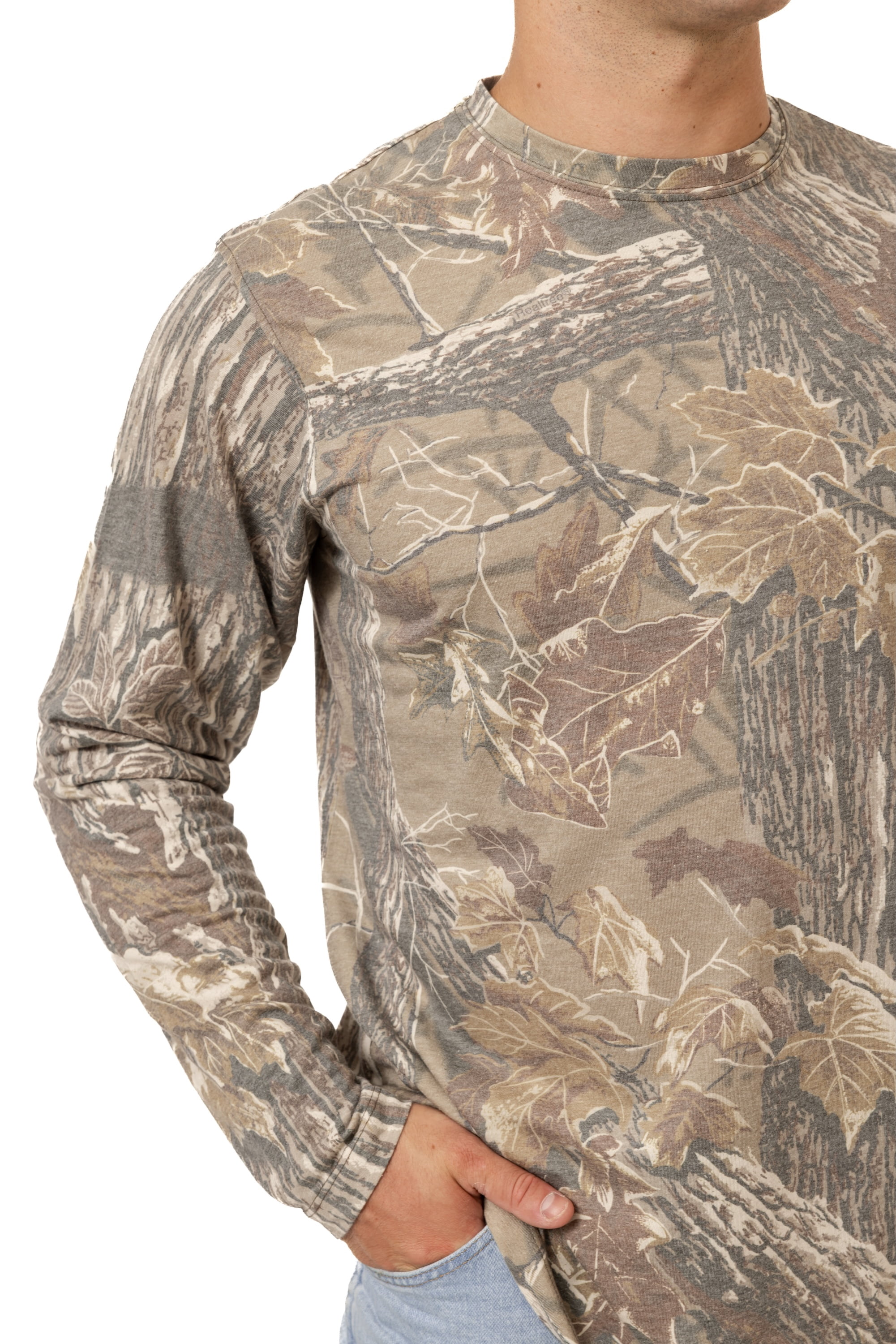 Realtree Men's Camo Long Sleeve Tri-Blend Shirt | Ultra-Soft Hunting Tee for Outdoors | Limited Edition